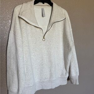 Athleta Heather Gray Zip-Up Jacket